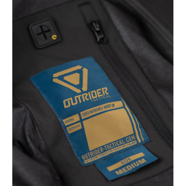 Hardshell vest met capuchon LW T.O.R.D. Zwart - Outrider