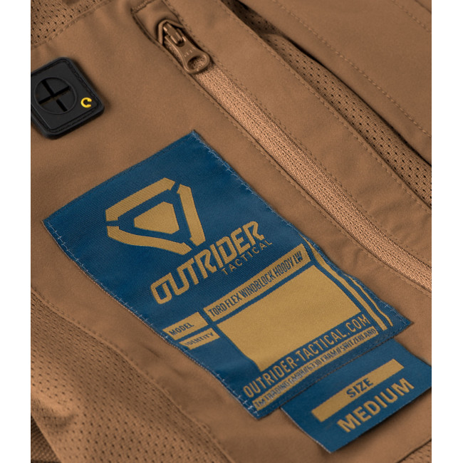 Winddichte jas met capuchon LW T.O.R.D. Coyote - Outrider