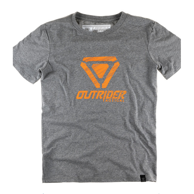 Tee-shirt OT avec logo rayé Gris chiné - Outrider