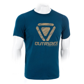 Tee-shirt OT avec logo rayé Bleu - Outrider