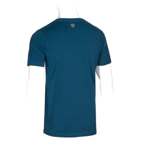 T-shirt OT met halftoon logo Blauw - Outrider
