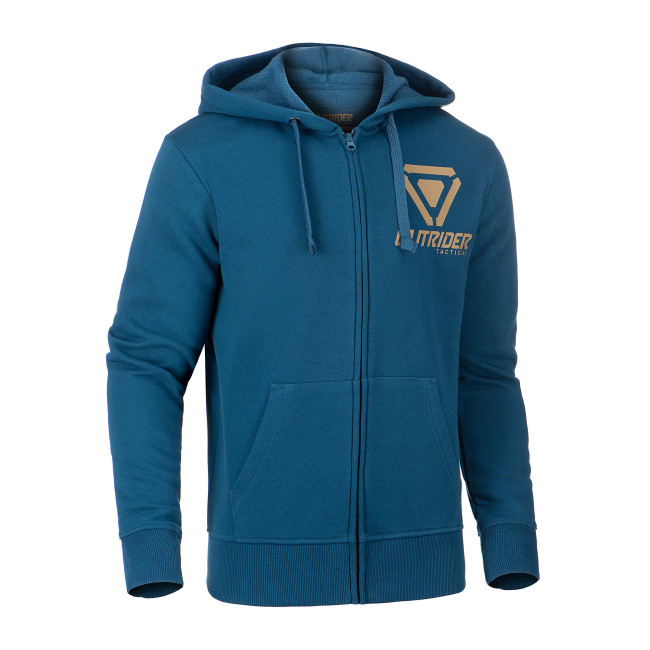 Sweat à capuche zippé OT avec logo Bleu - Outrider