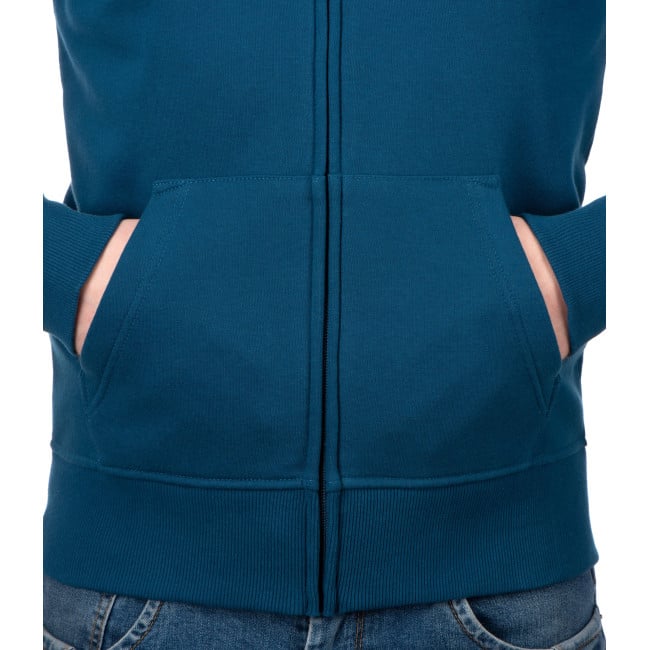 Hoodie met rits OT met logo Blauw - Outrider