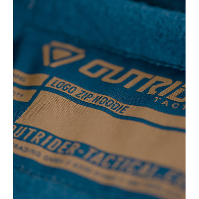Bluza z kapturem na zamek OT z logo Niebieska - Outrider