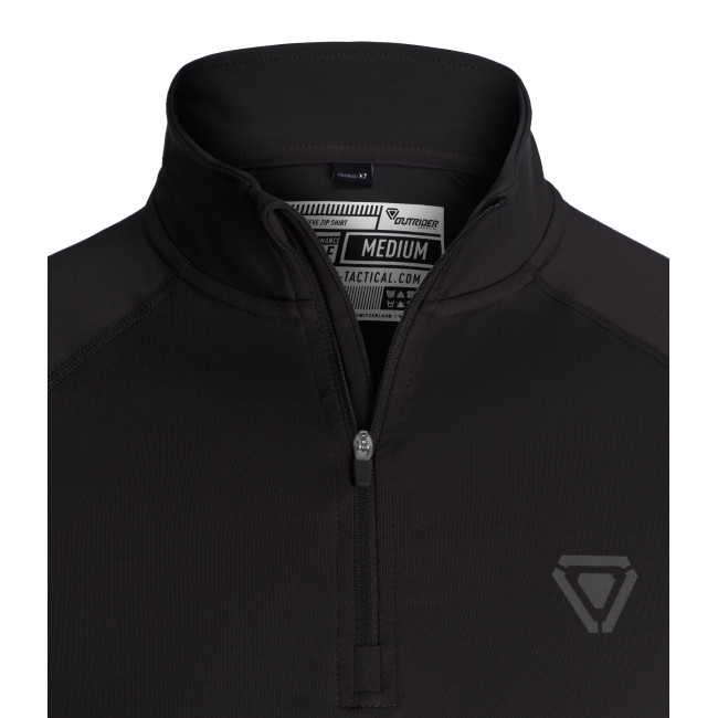 Chemise zippée à manches longues T.O.R.D. Noire - Outrider