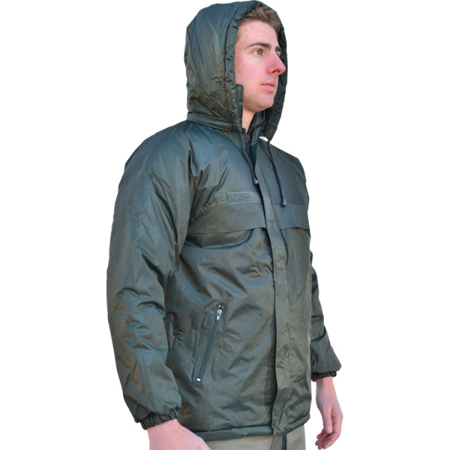 Gevoerde waterdichte windjack Kaki - CityGuard