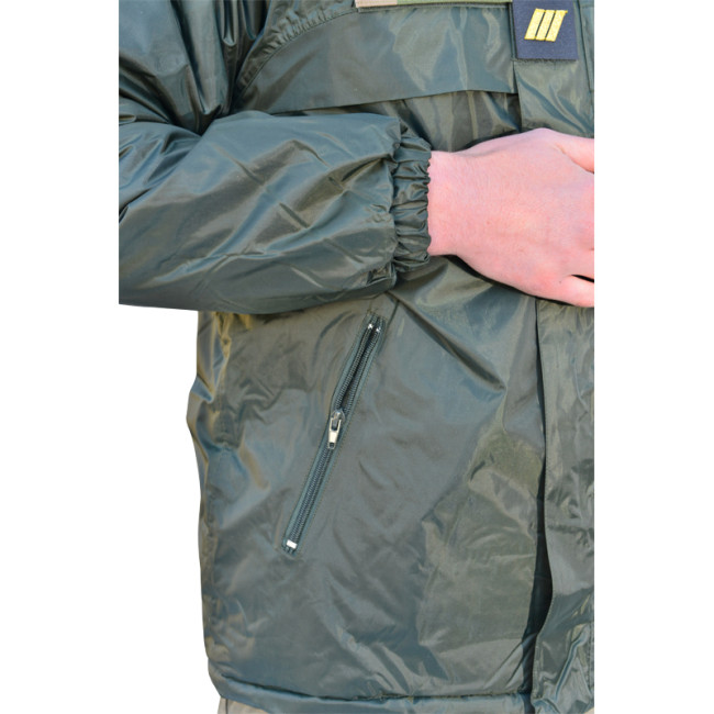 Gefütterte wasserdichte Windjacke in Khaki - CityGuard