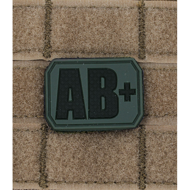 3D patch bloedgroep AB+ Groen OD - Miltec