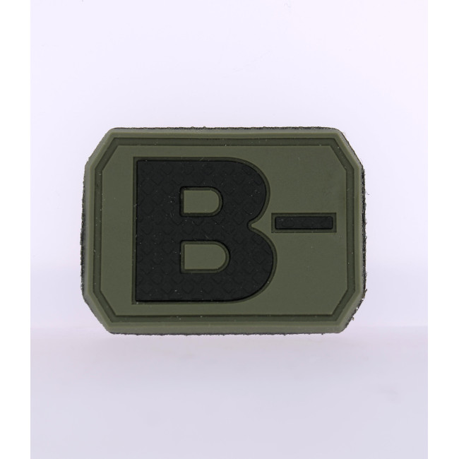 3D Blutgruppen-Patch B- OD Grün - Miltec