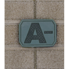 3D Patch bloedgroep A- Groen OD - Miltec