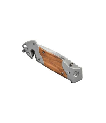 Couteau de sécurité RESCUE bois d'olivier - Baladéo