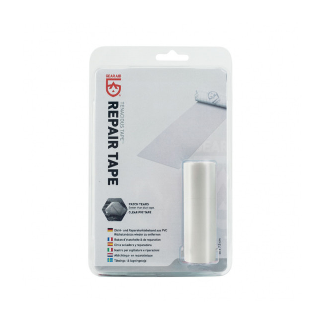 Ruban adhésif de réparation Tenacious Tape transparent 7,6 x 50 cm - Gear Aid