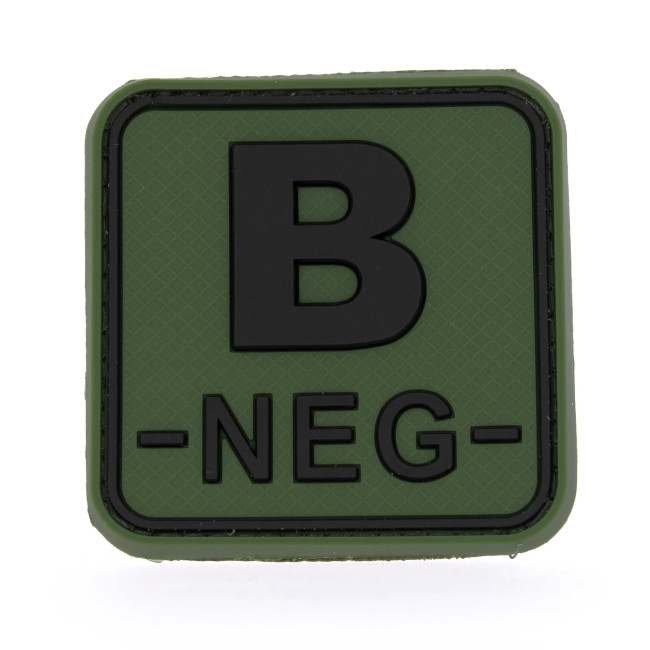 Patch carré groupe sanguin B- Vert OD - JTG