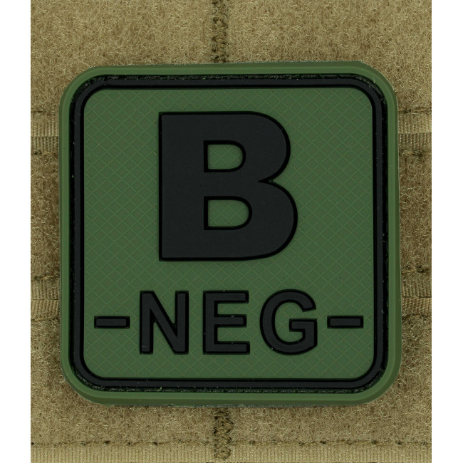 Patch carré groupe sanguin B- Vert OD - JTG
