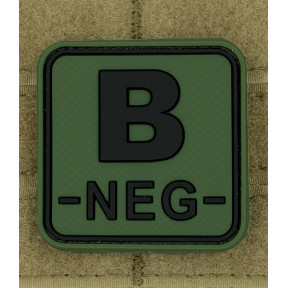 Patch carré groupe sanguin B- Vert OD - JTG