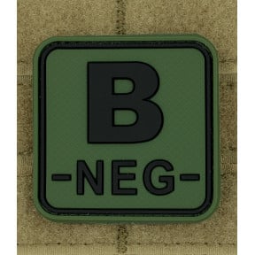 Patch carré groupe sanguin B- Vert OD - JTG