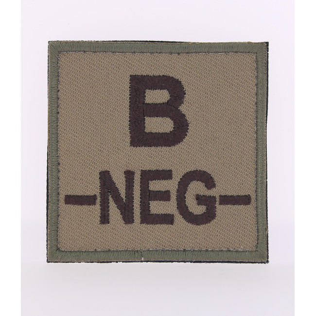 Écusson groupe sanguin B- Marron sur Beige - DMB Écusson groupe sanguin B- Marron sur Beige - DMB