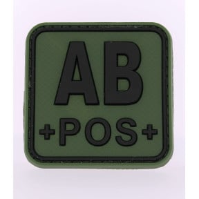 Quadratischer Patch Blutgruppe AB+ Grün OD - JTG