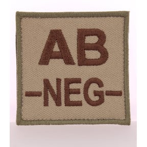 Badge bloedgroep AB- Bruin op Beige - DMB