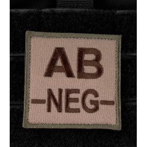 Blutgruppen-Abzeichen AB- Braun auf Beige - DMB