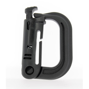 Mousqueton D-ring avec fixation pour passant M.O.L.L.E. noir - A10 Equipment