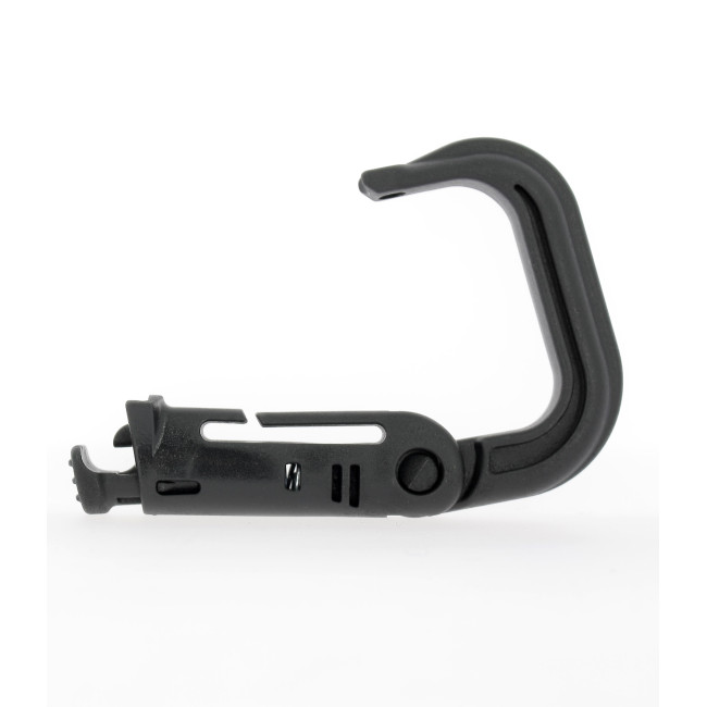 D-ring karabijnhaak met bevestiging voor M.O.L.L.E. lus zwart - A10 Equipment