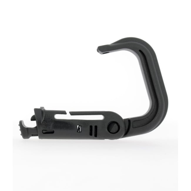 D-ring karabijnhaak met bevestiging voor M.O.L.L.E. lus zwart - A10 Equipment