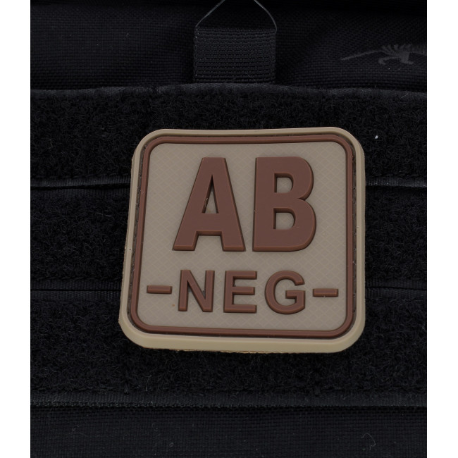 Patch carré groupe sanguin AB- Coyote - JTG