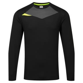 T-shirt HiVis Lange Mouwen Zwart - Portwest
