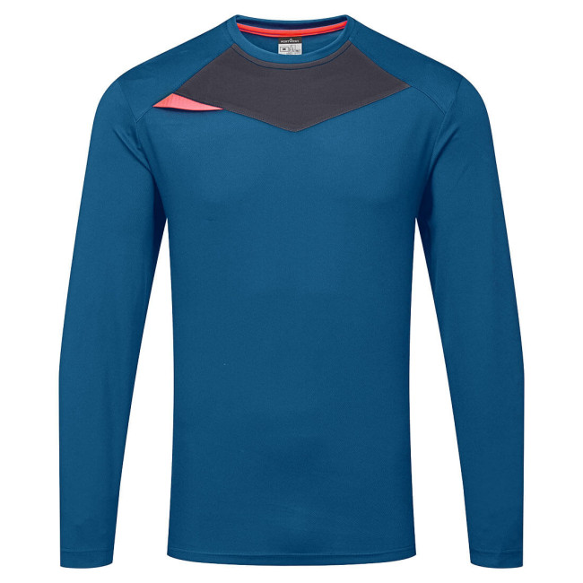 T-shirt HiVis z Długimi Rękawami Niebieski Metro - Portwest