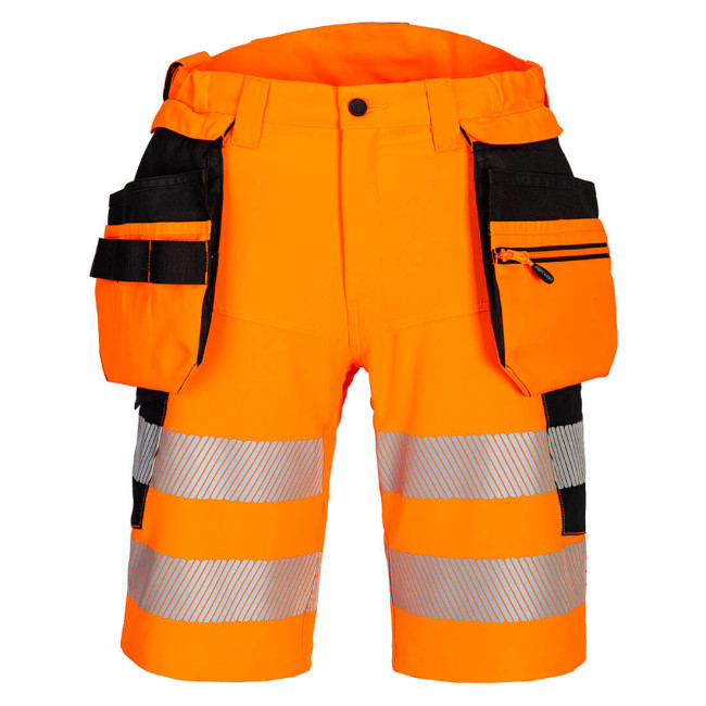 Szorty kaburowe Hi-Vis DX4 Pomarańczowe/Czarne - Portwest