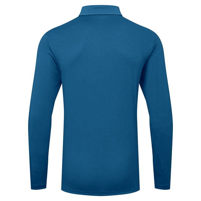 Polo HV Manches Longues Bleu Metro - Portwest