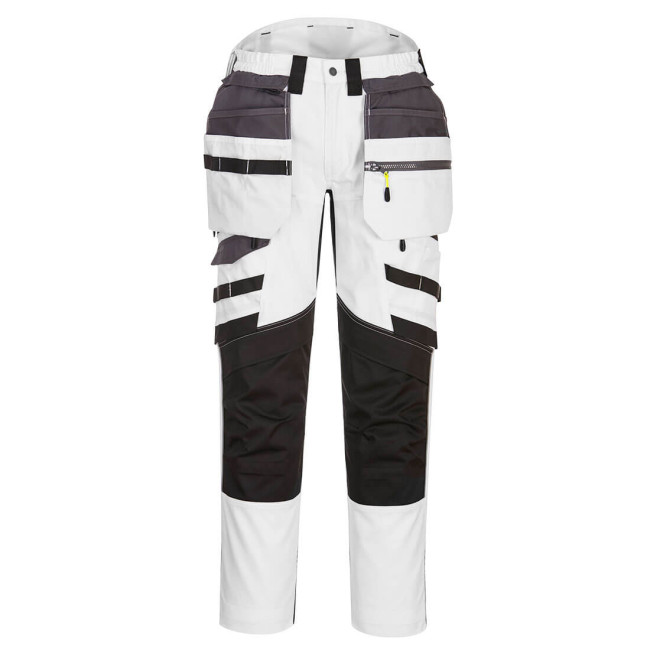 Pantalon DX4 poches flottantes démontables Blanc/Gris - Portwest