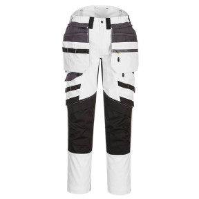 DX4 Hose mit abnehmbaren Holstertaschen Weiß/Grau - Portwest
