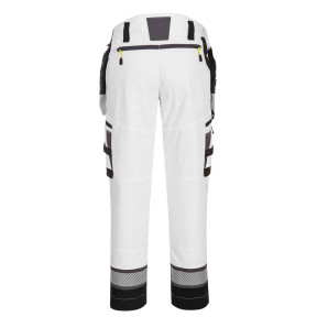 DX4 Hose mit abnehmbaren Holstertaschen Weiß/Grau - Portwest