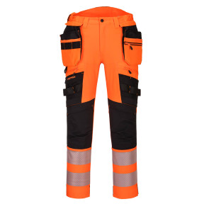 DX4 Warnschutzhose mit abnehmbaren Holstertaschen Orange/Schwarz - Portwest