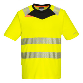 DX4 Hi-Vis T-Shirt K/A Gelb/Schwarz - Portwest