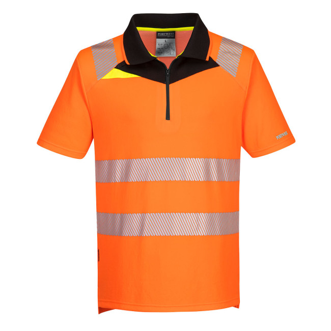 DX4 Hoge Zichtbaarheid Polo MC Oranje/Zwart - Portwest