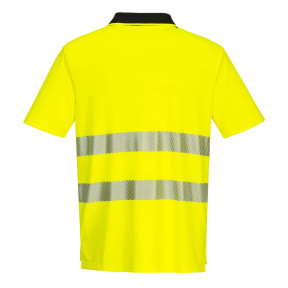DX4 Hoge Zichtbaarheid Polo MC Geel/Zwart - Portwest
