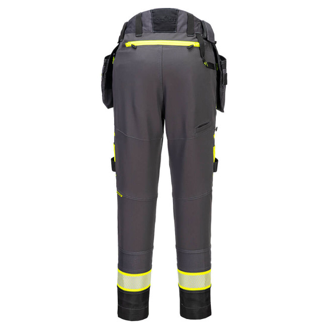 DX4 Pantalon à poche de holster détachable pour femmes Gris Métal - Portwest