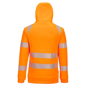 DX4 Hi-Vis 1/4 Zip Hoodie Oranje/Zwart - Portwest