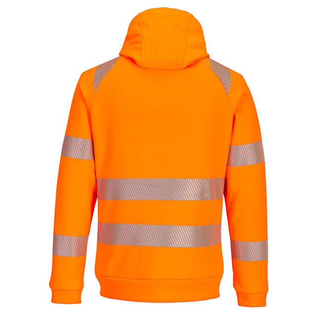 DX4 - Sweat à capuche zippé Haute-Visibilité Orange/Noir - Portwest