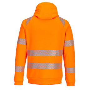 DX4 - Hoodie met rits Hoge Zichtbaarheid Oranje/Zwart - Portwest