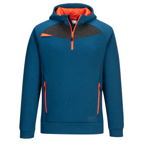 DX4 - Bluza z kapturem na zamek Niebieski Metro - Portwest