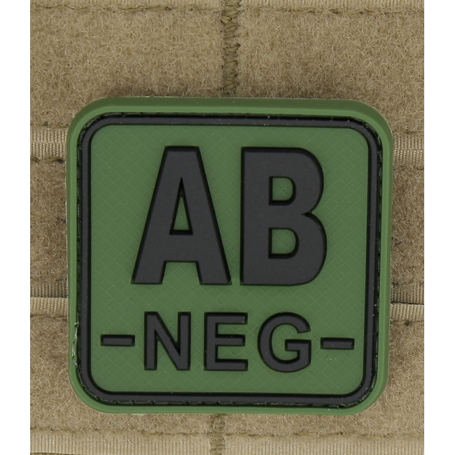 Quadratischer Blutgruppen-Patch AB- OD Grün - JTG