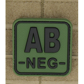 Quadratischer Blutgruppen-Patch AB- OD Grün - JTG