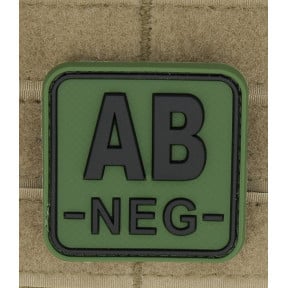 Quadratischer Blutgruppen-Patch AB- OD Grün - JTG