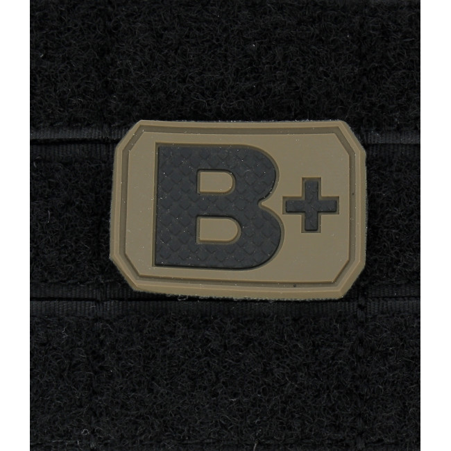 3D patch bloedgroep B+ Coyote - Miltec