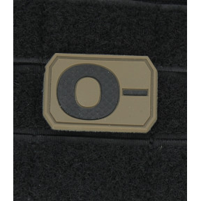 3D Blutgruppen-Patch O- Coyote - Miltec