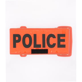 Orangefarbene Leuchtarmbinde Polizei - Patrol